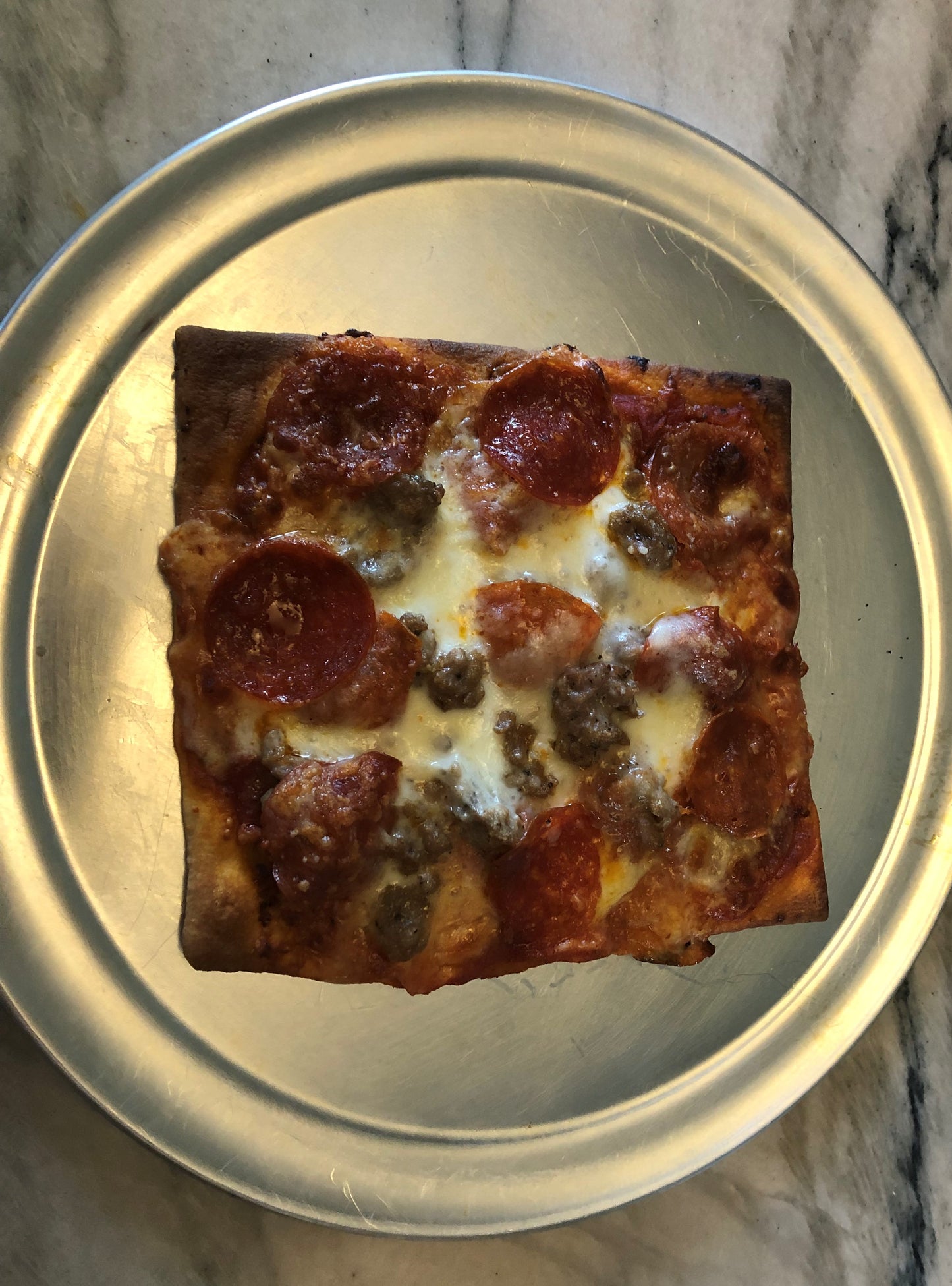 Hot Oil Pizza with Pepperoni and Sausage